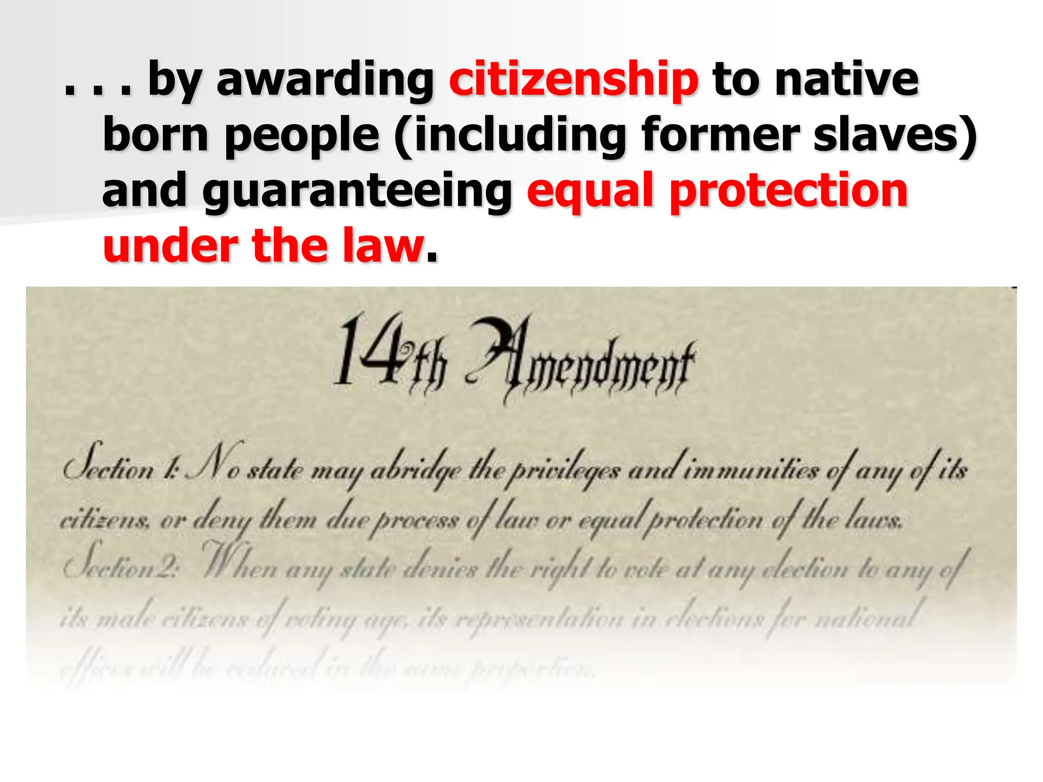 Reconstruction Early Years and Reconstruction Amendments.ppt