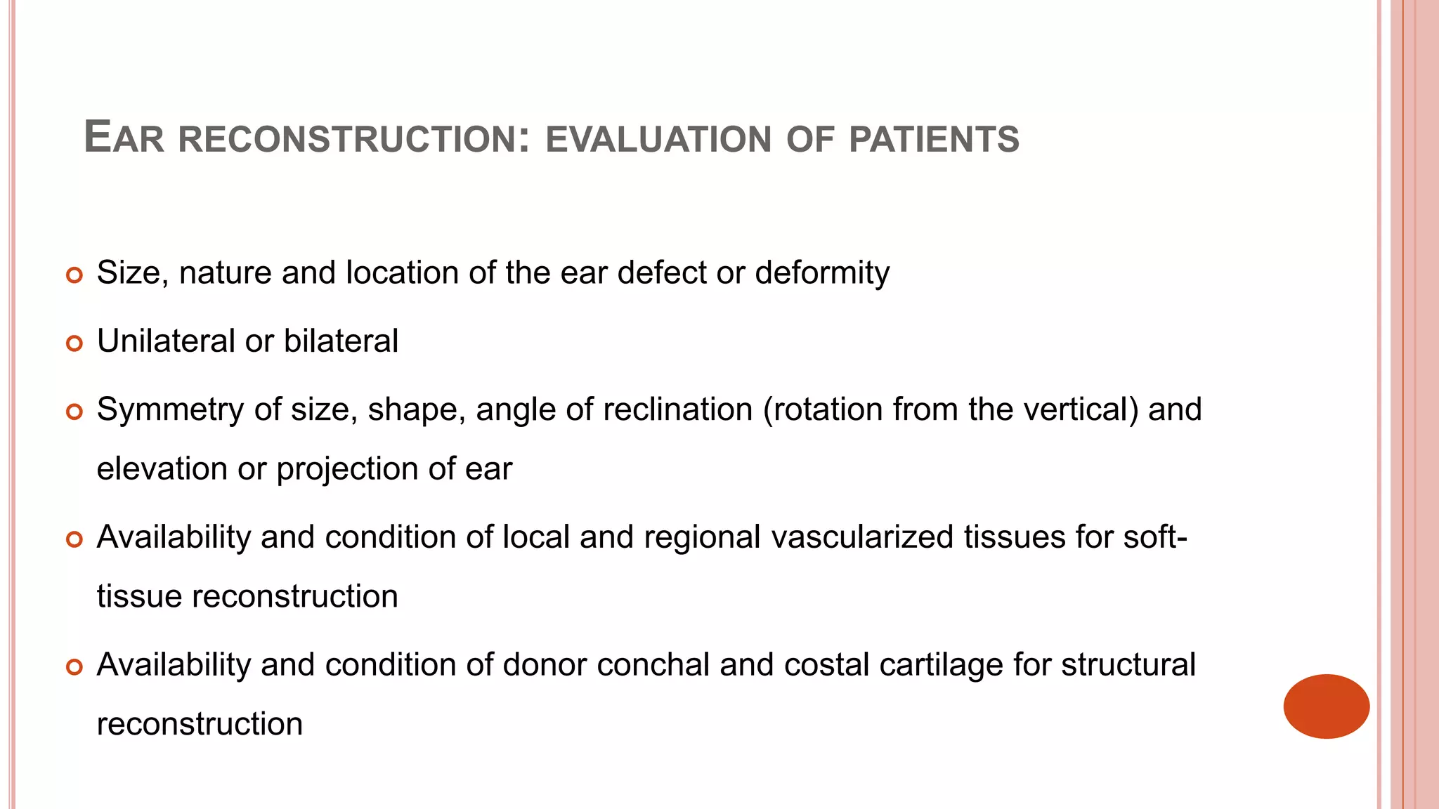 Reconstruction of ear | PPTX