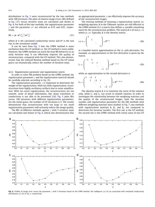 Reconstruction of electrical impedance tomography images based on the ...