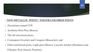 Reconstruction of endo tt teeth | PPTX