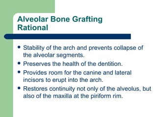 Reconstruction of the alveolar cleft | PPT