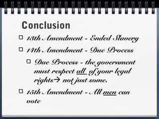 13th Amendment Process Reconstruction powerpoint | PPT