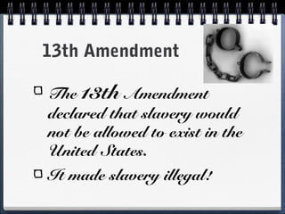 13th Amendment Process Reconstruction powerpoint | PPT