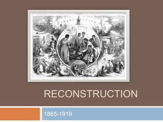 RECONSTRUCTION
1865-1919
 
