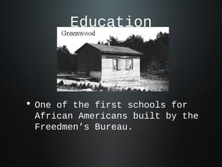 Reconstruction unit lesson 2 - freedmen's bureau - power point | PPT