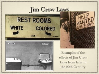 Reconstruction unit lesson 4 - jim crow laws - power point | PPT