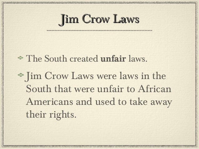 why were the jim crow laws created