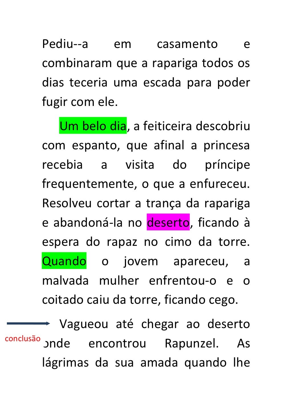 Reconto De Forma Resumida A História Narrada Pela Música