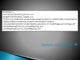 Sample Config File
 