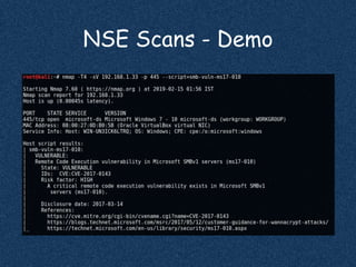 NSE Scans - Demo
 