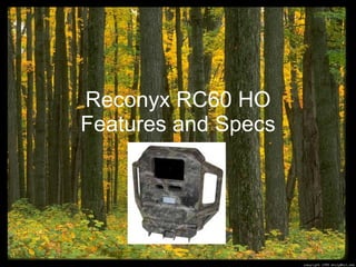 Reconyx RC60 HO
Features and Specs
 