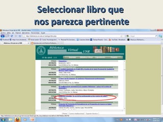 Seleccionar libro que  nos parezca pertinente 
