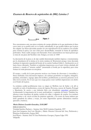 Examen de Reserva de septiembre de 2002, Lámina 3
Nos encontramos ante una pieza cerámica de cuerpo globular en la que pre...