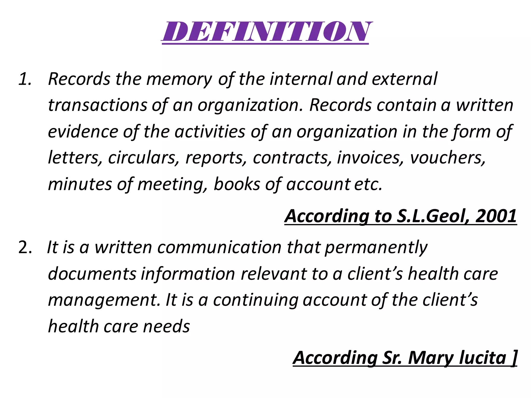 Records and reports | PDF