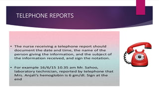 TELEPHONE REPORTS
 