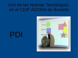 Uso de las Nuevas Tecnologías
en el CEIP ÁGORA de Brunete
PDI
 