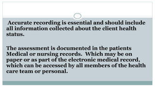 Recording health assessment | PPTX