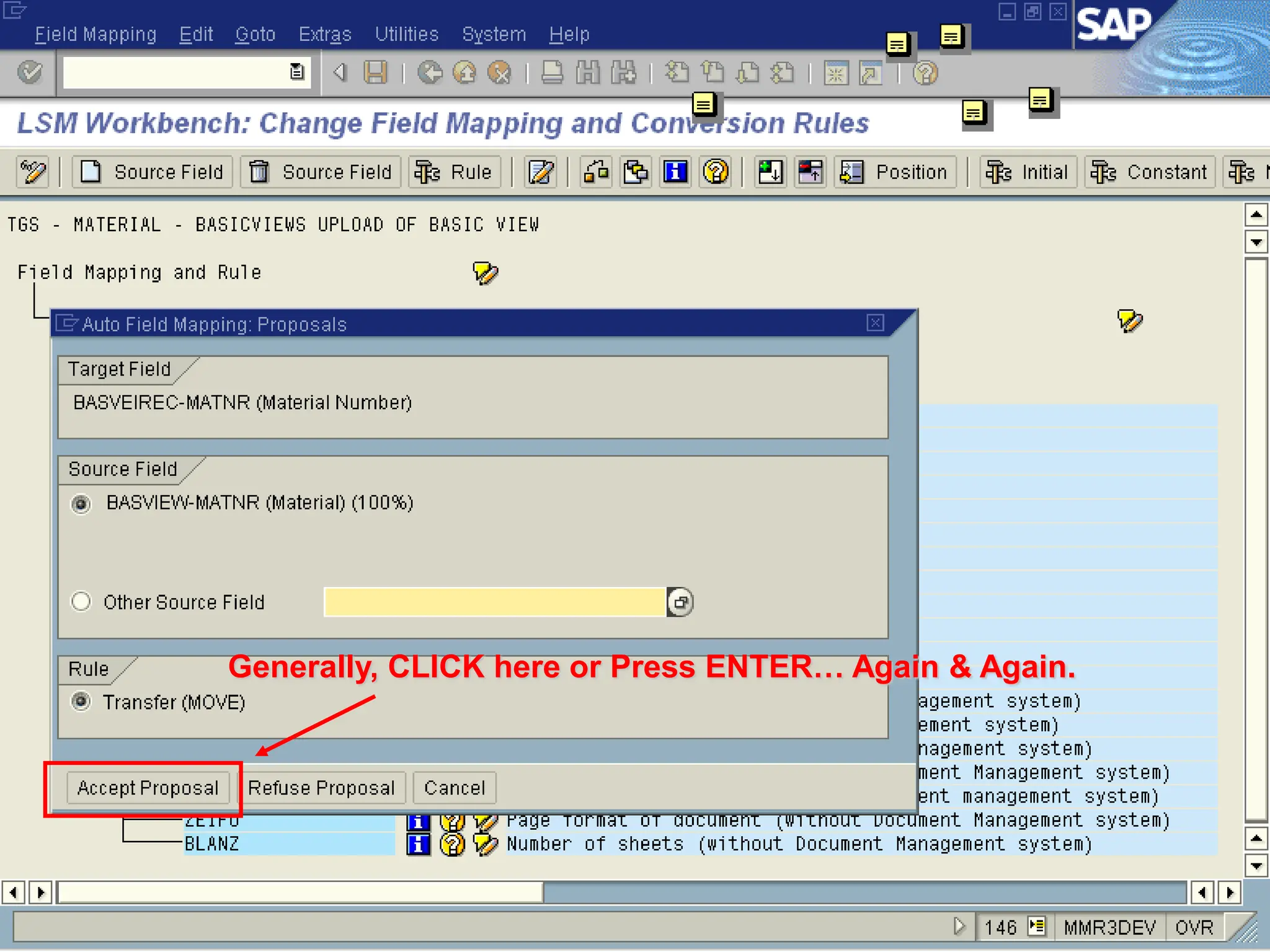 Generally, CLICK here or Press ENTER… Again & Again.
 