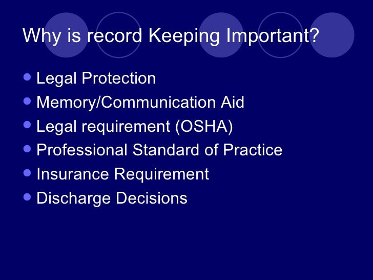 Record Keeping