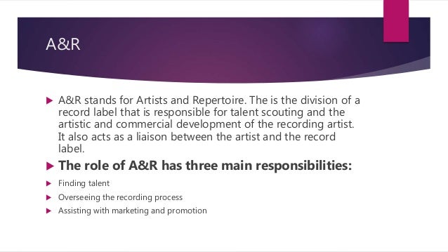 Record label a&r
