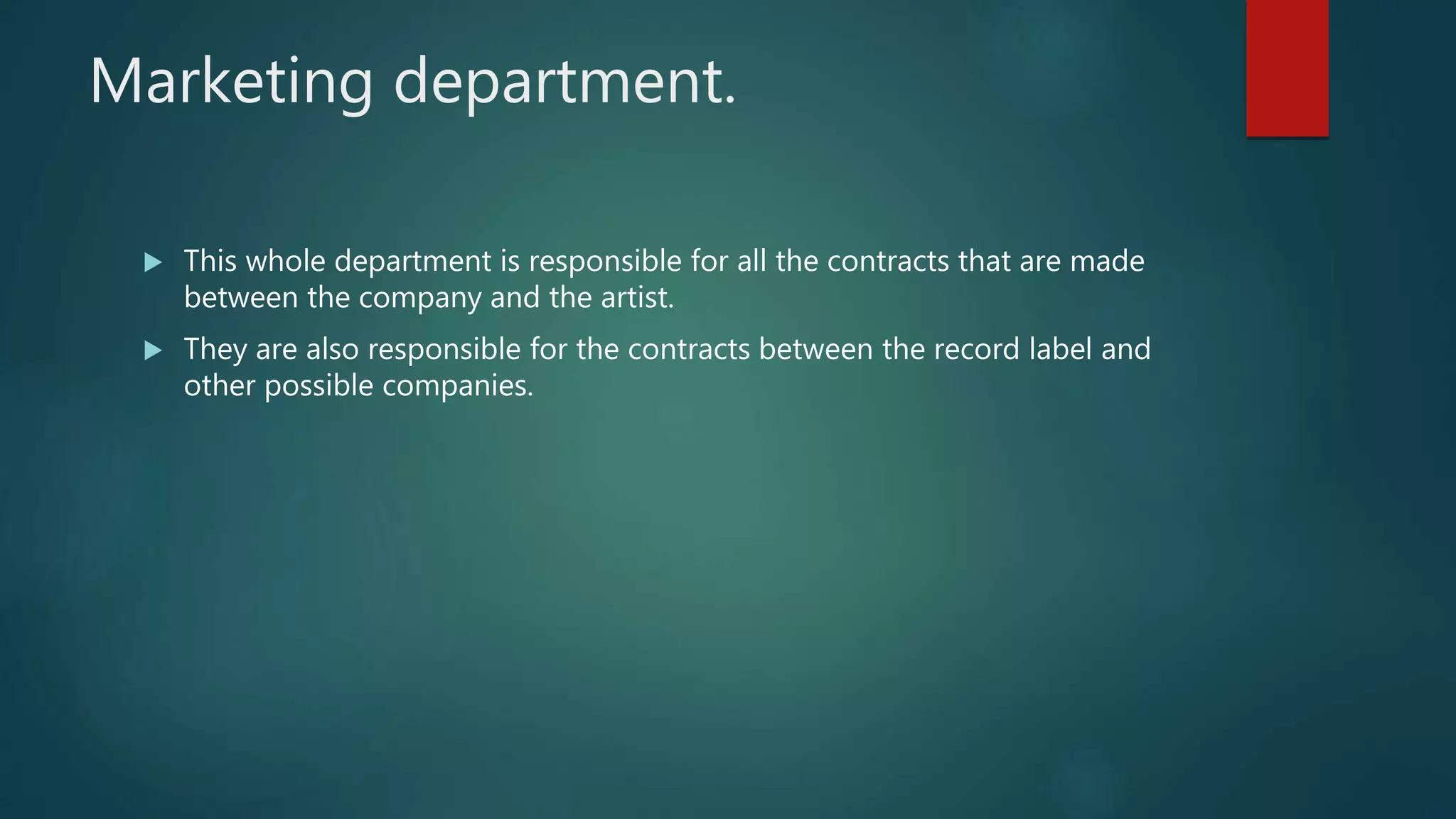 Record label job roles | PPT