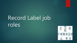 Record Label job
roles
 