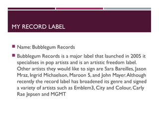 Names of major record labels