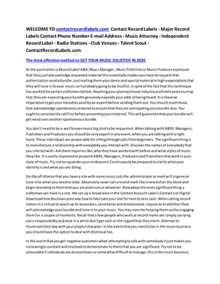 How do music labels work