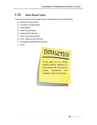 Record management bab 1 | PDF