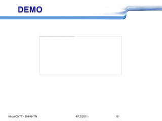 5/26/2009Khoa CNTT - ĐH KHTN16DEMO