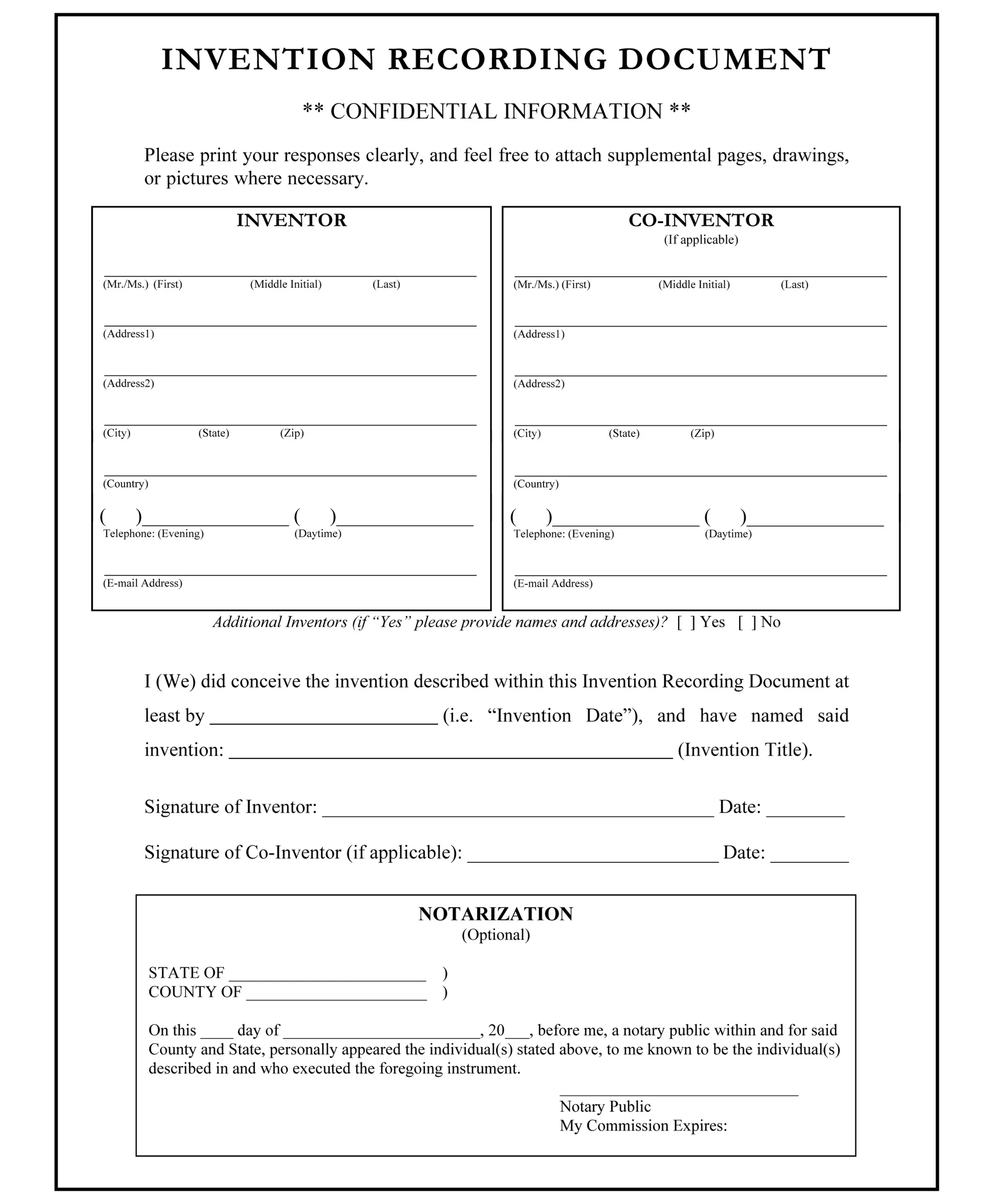 Record of invention roi | PDF