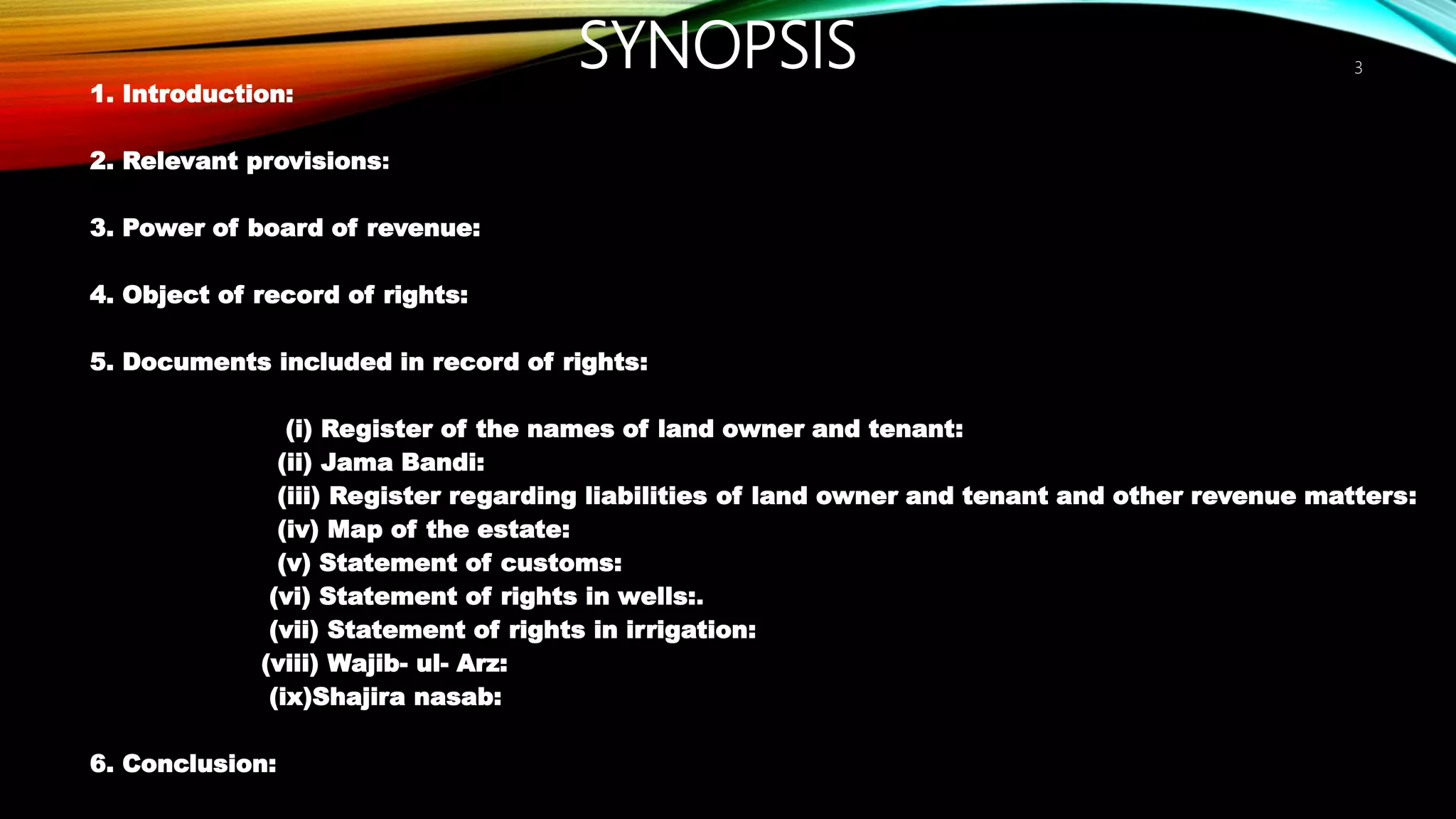 Record of rights | PPTX