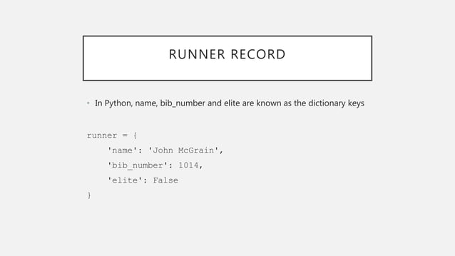 Records in Python | PPT