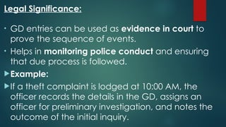 Police Gd Example RECORDS MAINTAINED IN THE POLICE STATIONS (POLICE AND CORRECTIONAL ...