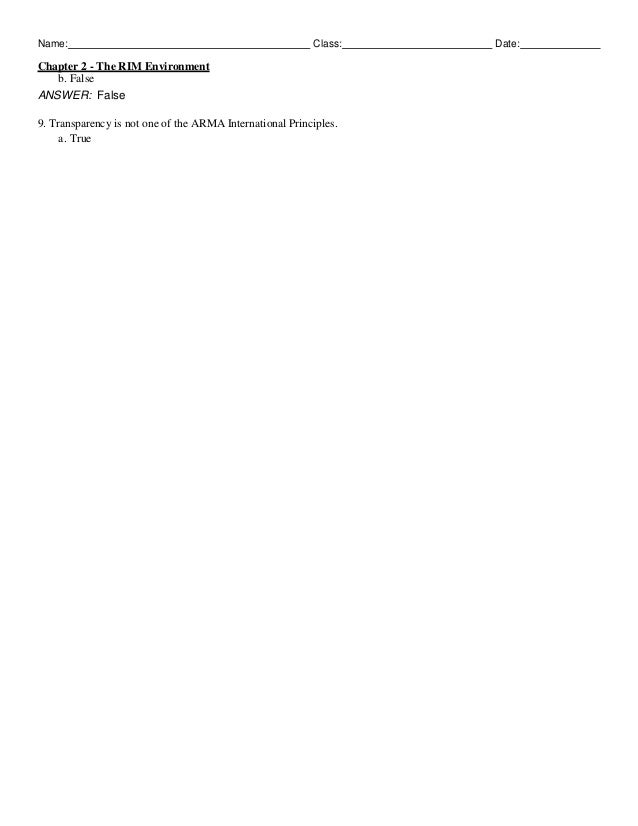 Records management 10th edition read test bank