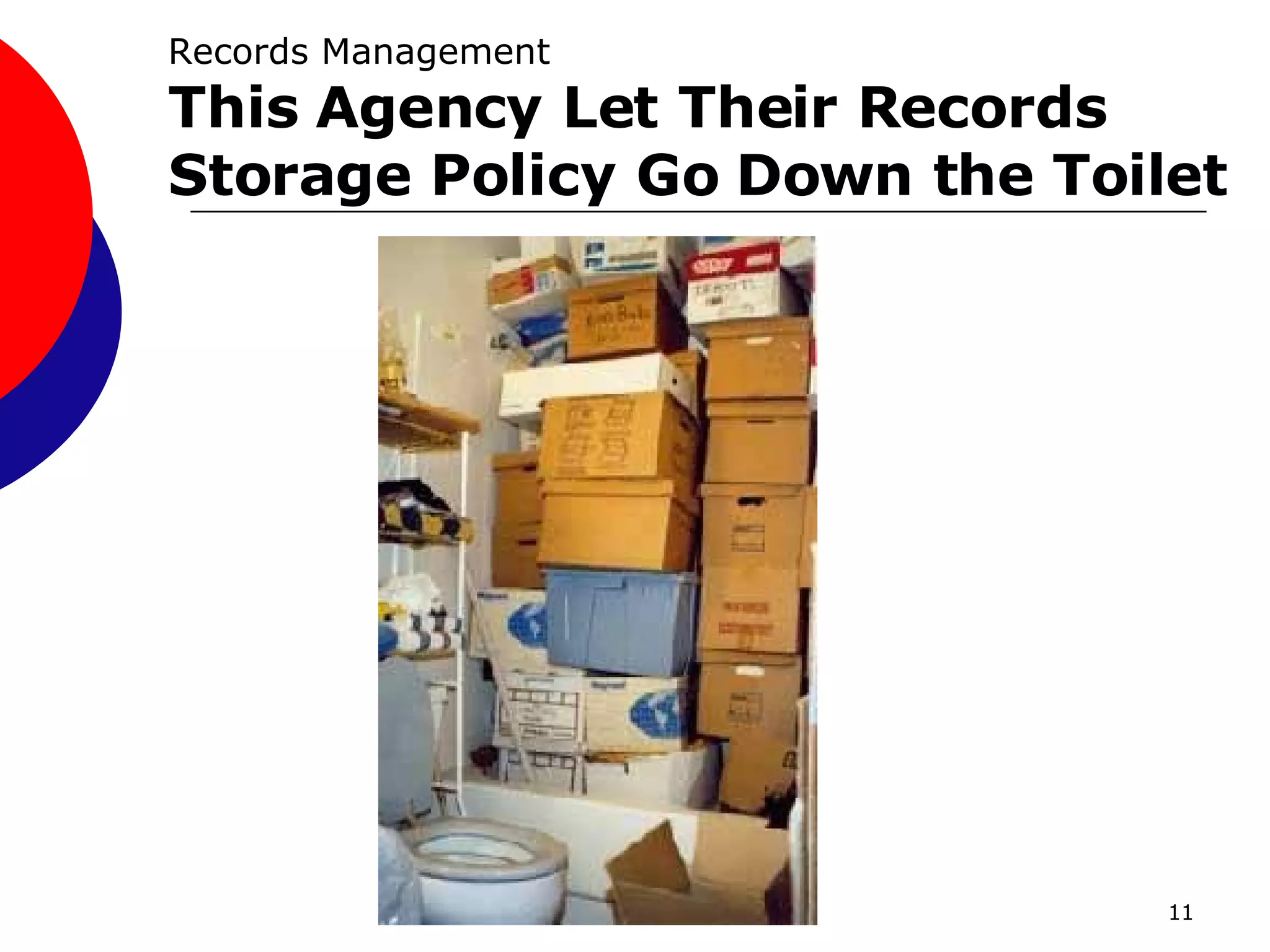 Records Management This Agency Let Their Records Storage Policy Go Down the Toilet 