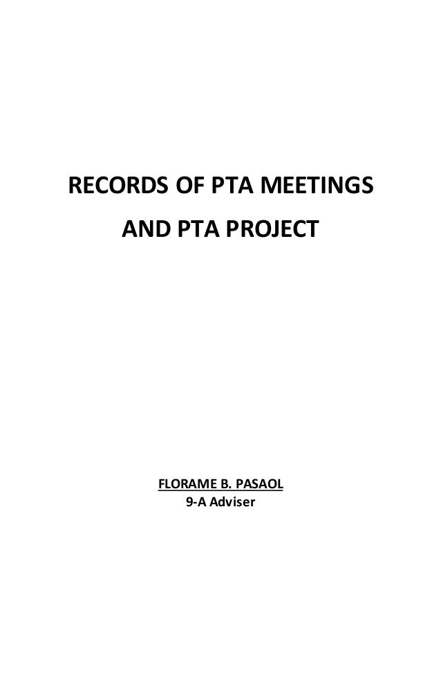 pta minutes template