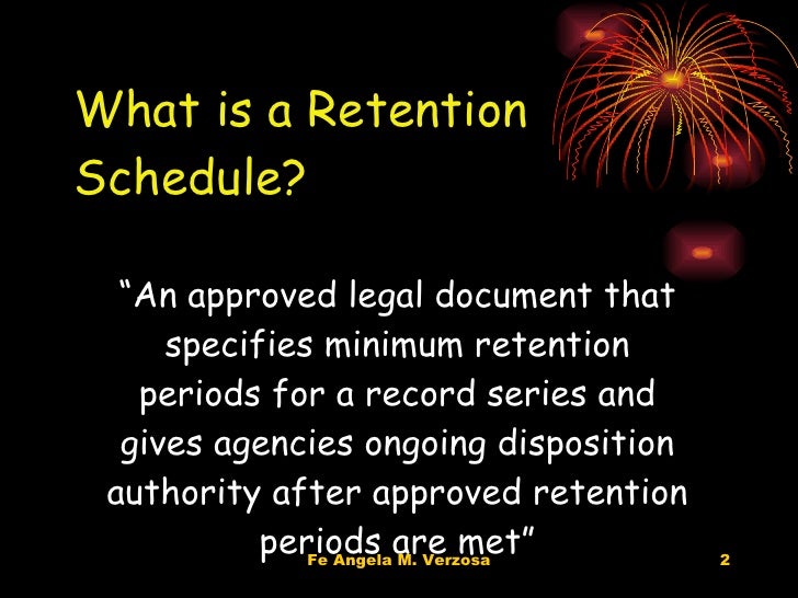 Records Retention Scheduling
