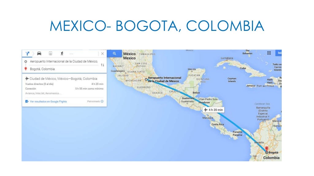 BOGOTA Recorrido en mapa