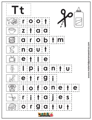 Recorta y forma la palabra | PDF