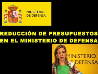 REDUCCIÓN DE PRESUPUESTOS EN EL MINISTERIO DE DEFENSA   