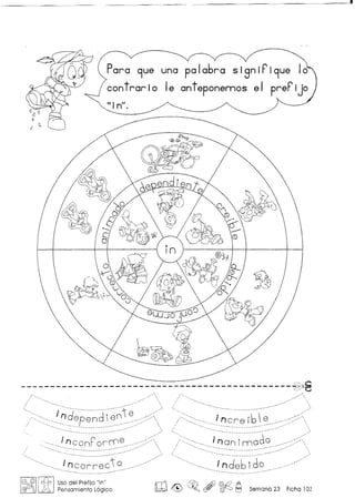 Para 9ue una palabra signiPi9ue 10
contrario Ie anteponennos el prePijo
',~XC
----------------------------------------------~
·;-~··d···..··········d····:····~{~...>~
.............'..' epen ~.~.: :>..:>"
.... . -.............. ',-
•• 0. __ ••••••
::-- i f") CO nP or0'e ~:::::...
........ :::::::::::::::::::::::::::::::::......... >.
................ if") correc "0 / .
....... - .
I@~IIcfb IUso del Prefijo "in"
@ (J ~ Pensamiento L6gico
'" .... ..-" -'" .
.::.:::::::::: i nere f b  e ::::::.:·
i~~~i~~i~<//': " .....::::::::::::::::::: :::::::::::::::::::::::::...... ...
.................i ndeb i dO , .
. __ .
m~ ~o , ~ ~ Semana 23 Ficha 103
 