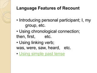 Recount text | PPTX