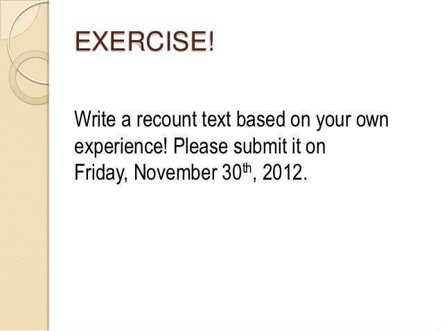 Recount text