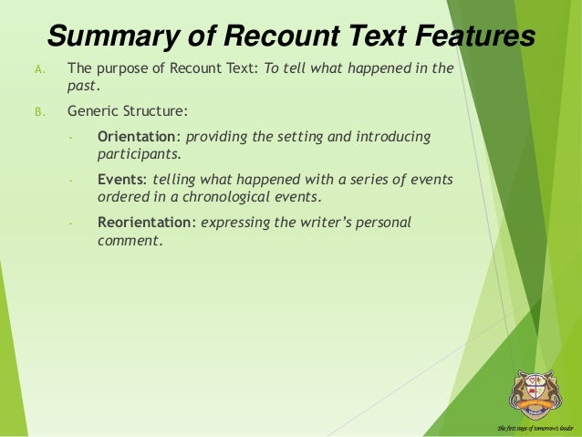 Recount Text Grade 8 K13