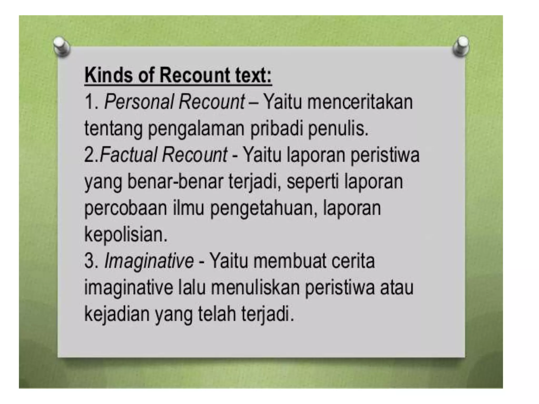 Recount text