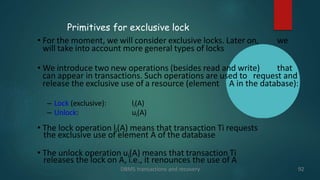 db unit 4 dbms protocols in transaction | PPTX