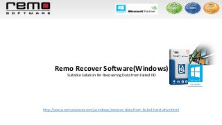 Remo Recover Software(Windows)
Suitable Solution for Recovering Data from Failed HD
http://www.remorecover.com/windows/recover-data-from-failed-hard-drive.html
 