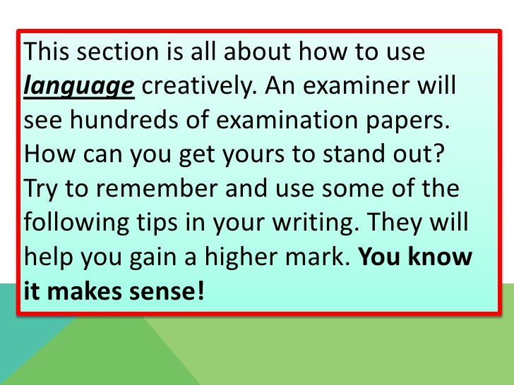 tips for creative writing gcse Extracts from this document introduction gcse english coursework creative writing as a child i would come here all the time, but as time went by i didn't go as often, until eventually i stopped going. tips for creative writing gcse Extracts from this document introduction gcse english coursework creative writing as a child i would come here all the time, but as time went by i didn't go as often, until eventually i stopped going.