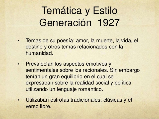 Generaciones 27 y 36